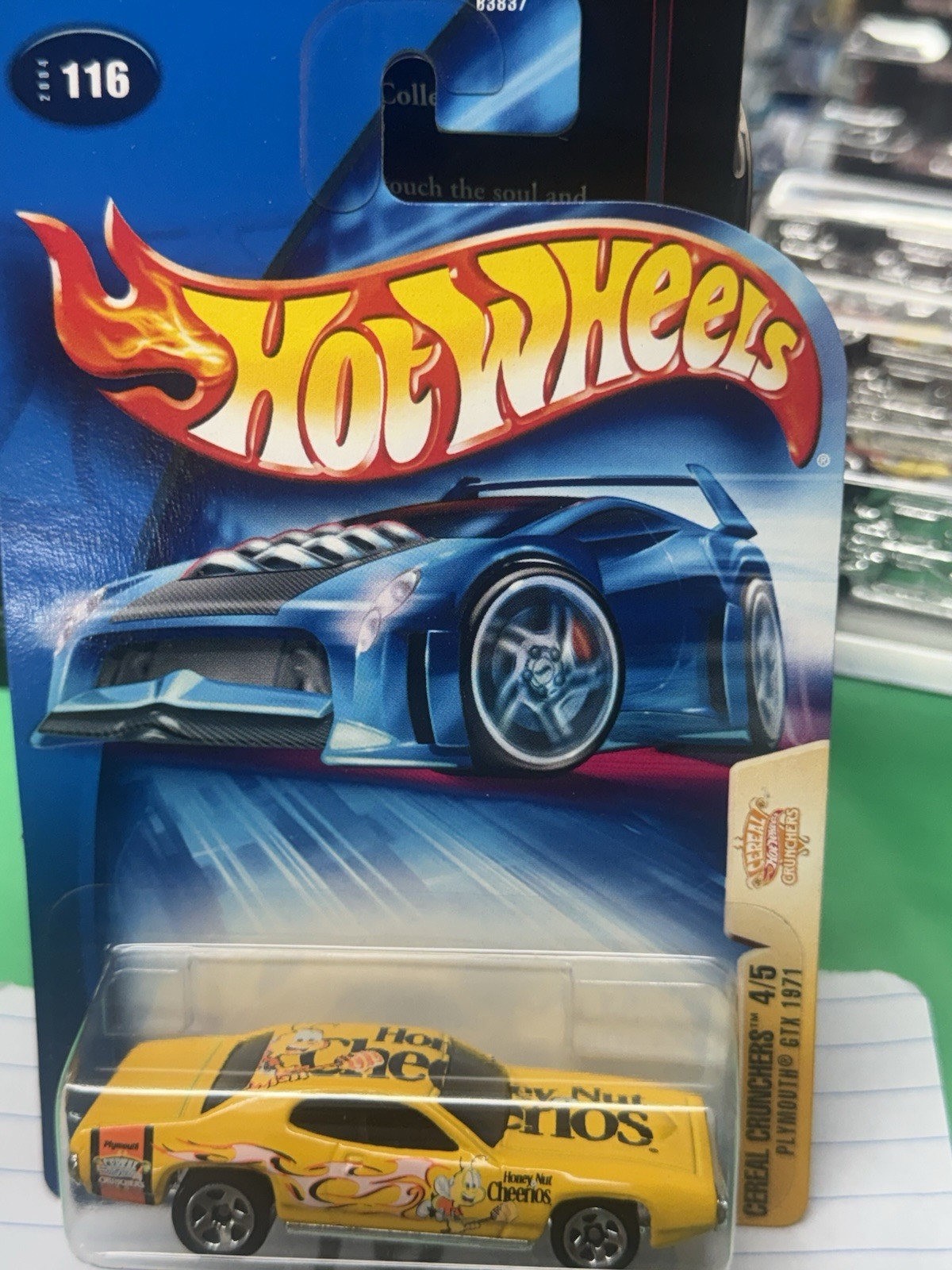 Hot Wheels 2003 – 1971 Plymouth GTX #116 Cheerios Cereal Crunchers – New #B3837