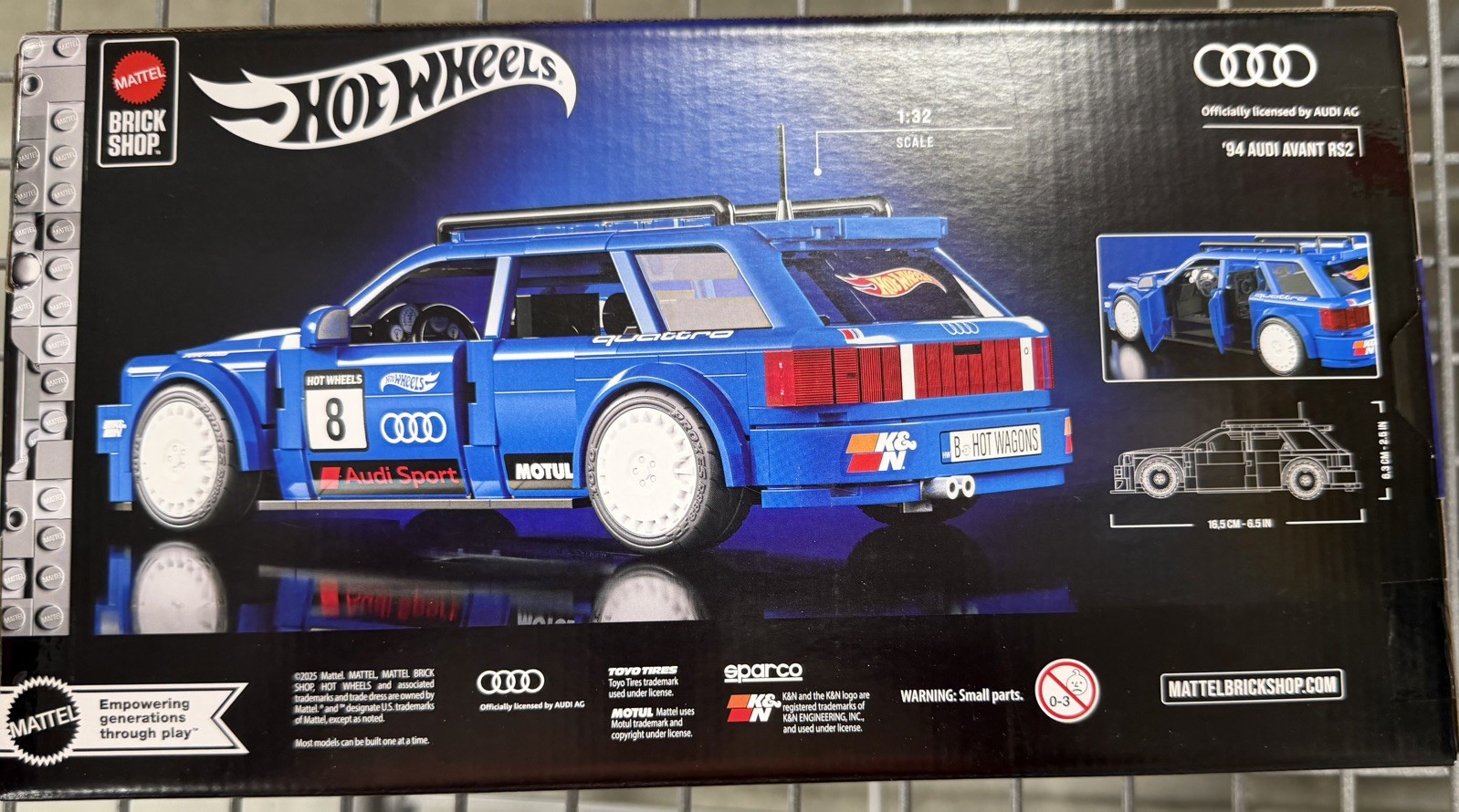 NEW 2025 Mattel Brick Shop Hot Wheels ’94 Audi Avant RS2 Building Toy Kit