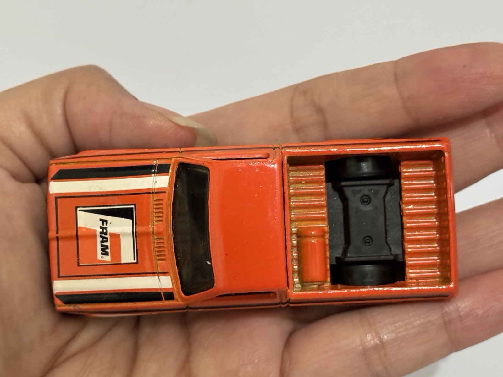 Hot Wheels 83 Chevy Silverado Orange Fram Loose (2 Pcs)
