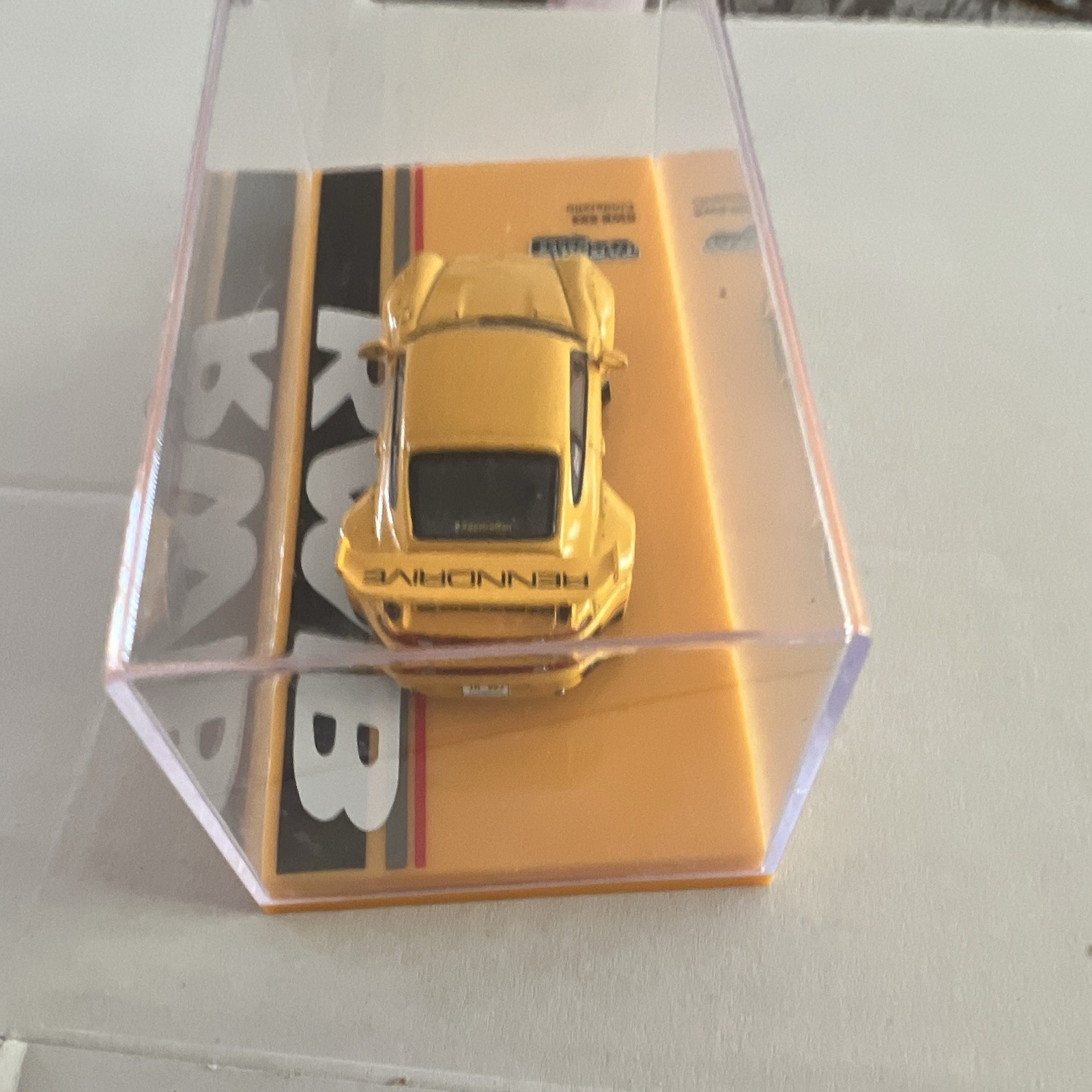 Tarmac Works Porsche RWB 993 Cinderella Gold Diecast Car 1:64 w/ Case/Stand