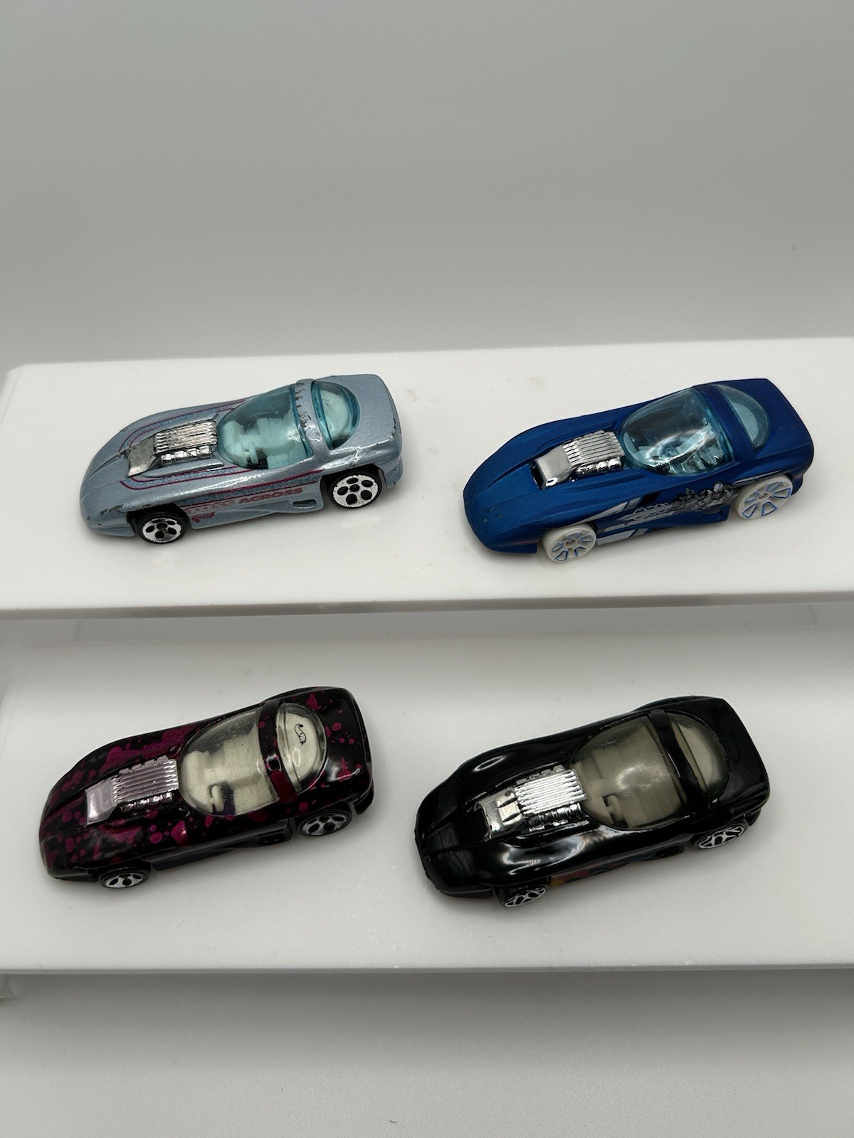 Hot Wheels 1990’s Silhouette II Lot of 4: Black/Purple, Black, Silver, Blue. 15