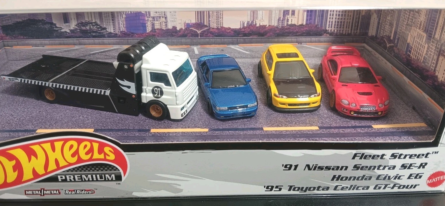 2022 Hot Wheels Premium Set JDM Tuner Diorama Fleet Street Nissan Honda Toyota