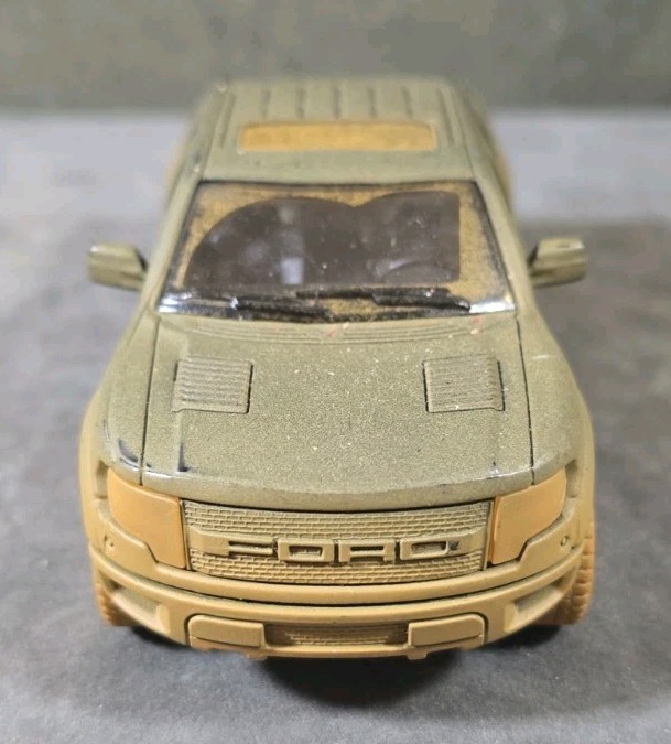 5″ Kinsmart FORD F-150 SVT Raptor SuperCrew PickUp 1:46 Diecast Muddy Green TRK