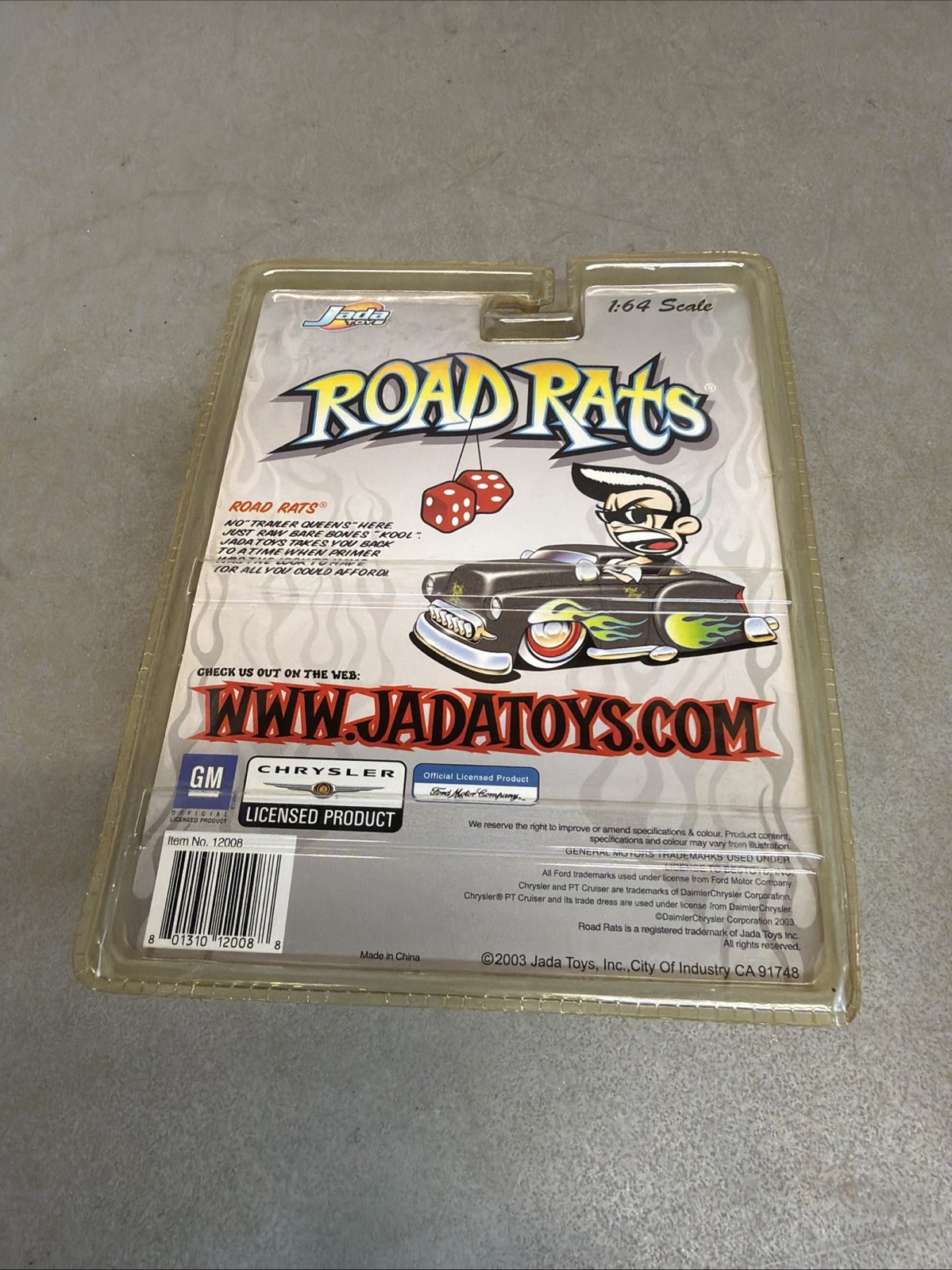 Jada 2003 1:64 Road Rats ’40 Ford Coupe White w/Blue Front Fender Clip NIP