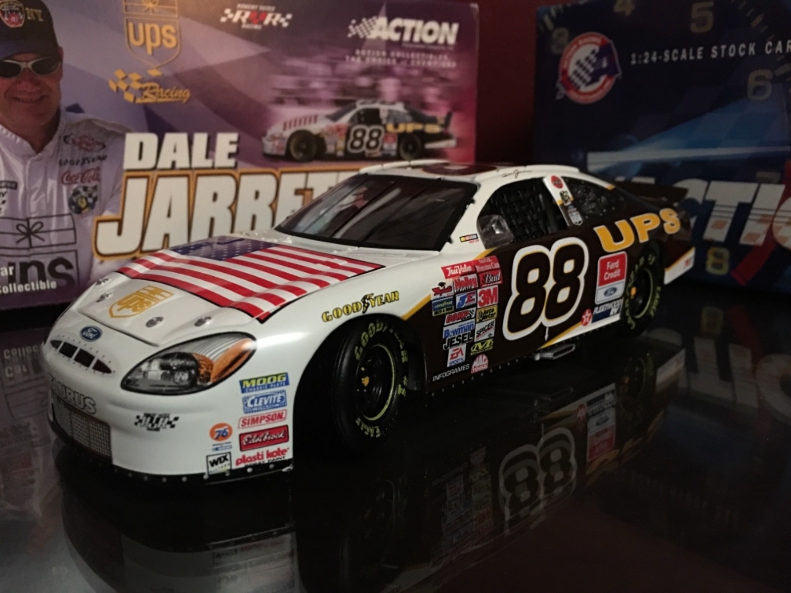 Action #88 Dale Jarrett, Memorial Day paint scheme, 2001 Ford Taurus