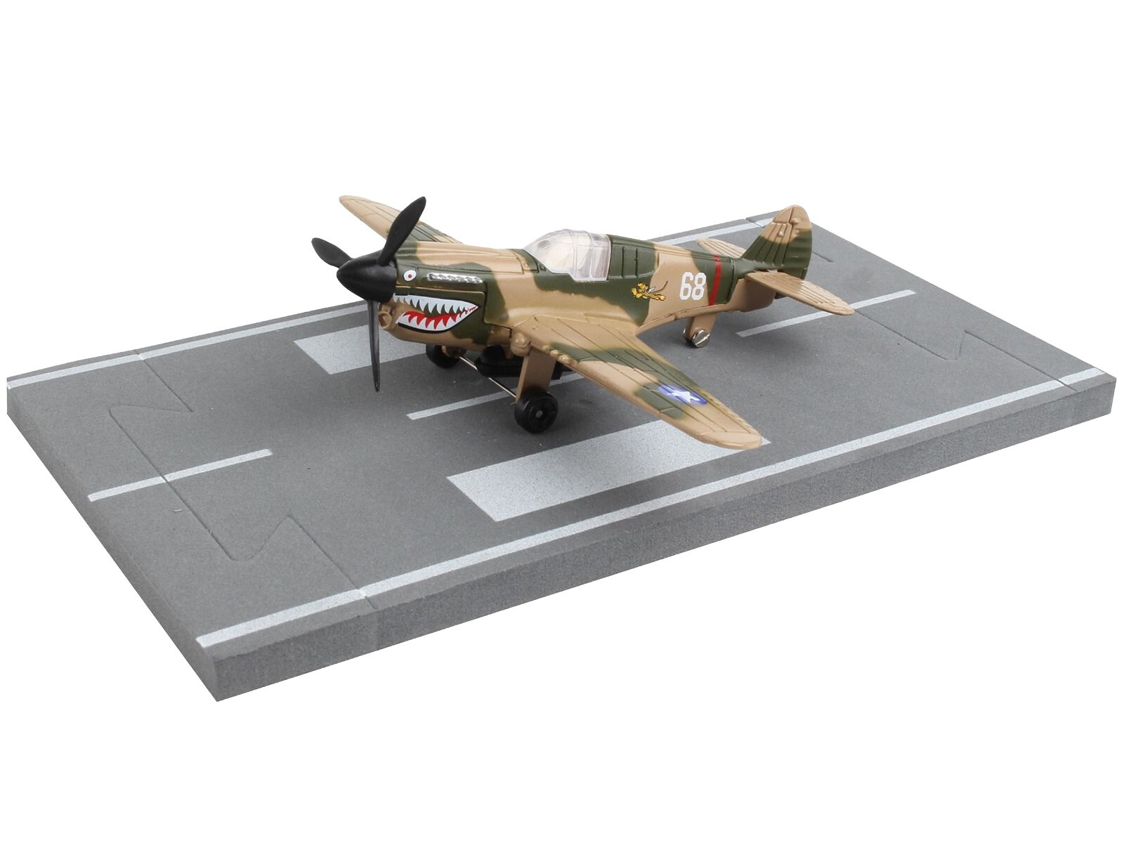 CURTISS P-40 WARHAWK AIRCRAFT “FLYING TIGERS-1ST AVG” DIECAST BY RUNWAY24 RW185