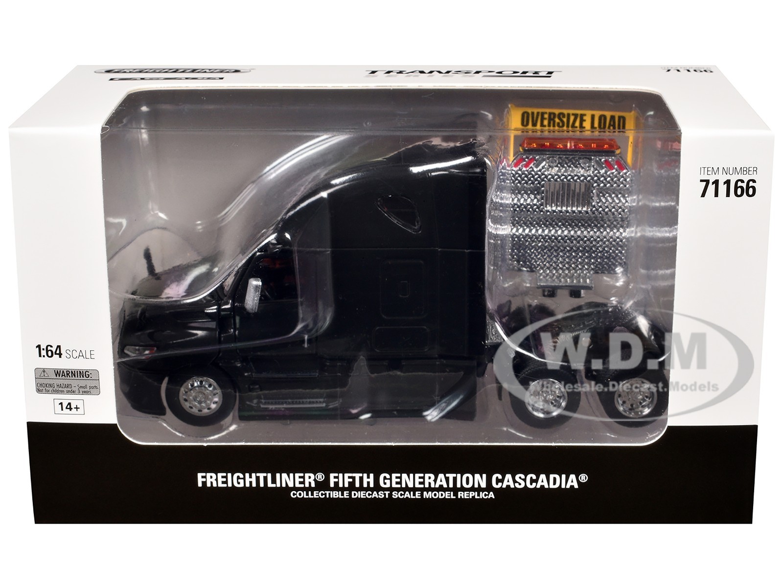 2025 FREIGHTLINER CASCADIA GEN-5 TRUCK BLACK 1/64 MODEL BY DIECAST MASTERS 71166