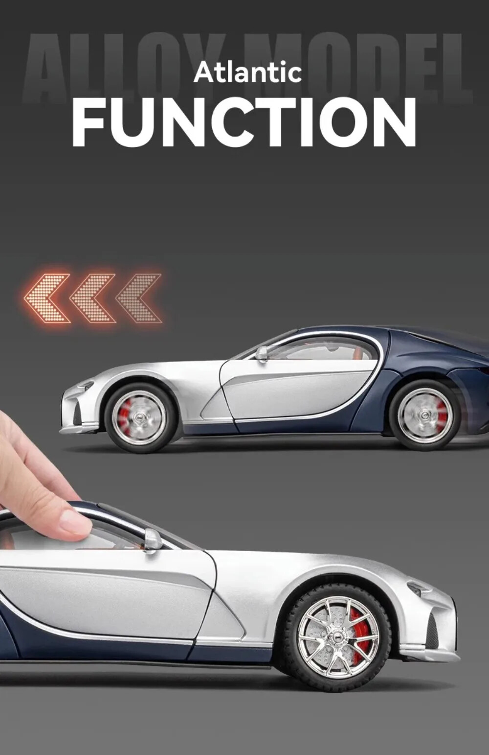 1/24 Toys Car Model Bugatti Atlantic Luxury Sport Car Alloy Diecast Toy Vehicle
