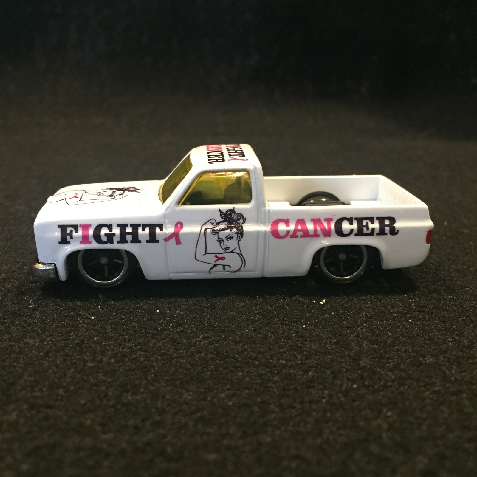 Clear 1:64 Waterslide Decal JDM VW Silverado Breast Cancer Awareness Pink Ribbon