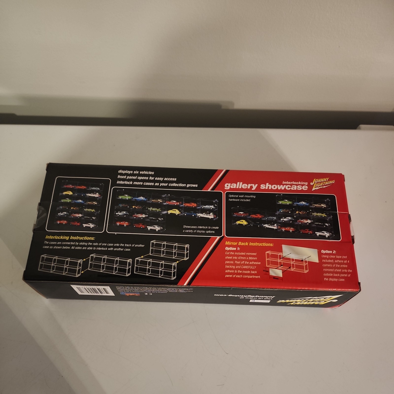 6 Car Interlocking Acrylic Display Show Case for 1/64 Scale Model Cars(E)