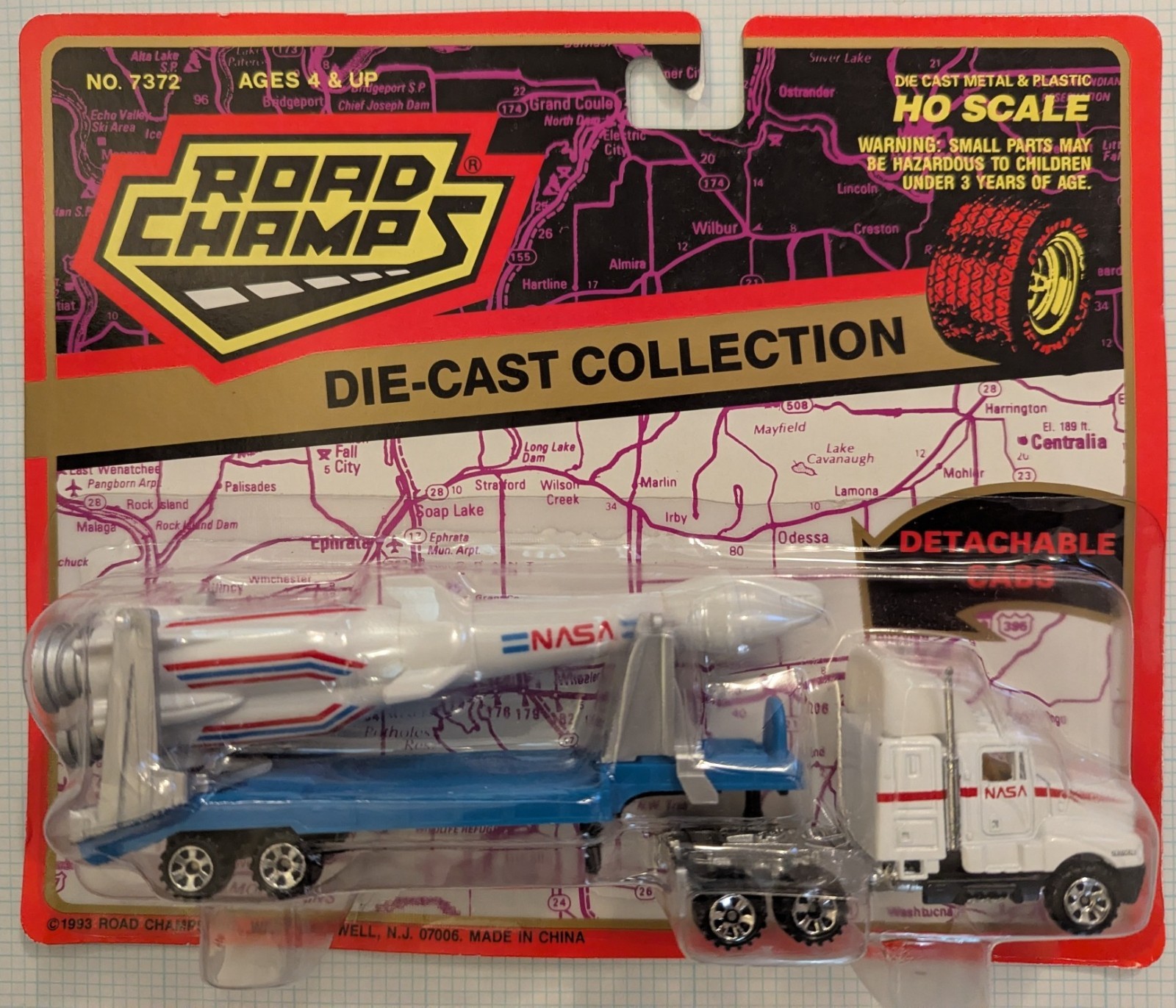 Road Champs Kenworth with NASA Rocket semi-trailer, new in package, 1993