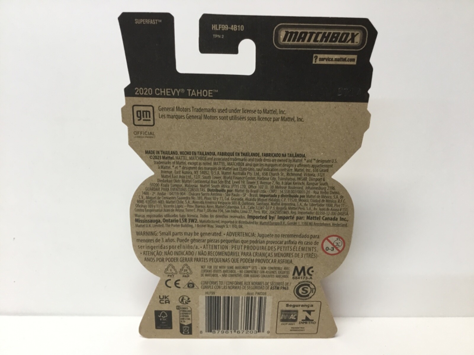 2023 MATCHBOX MOVING PARTS 2020 CHEVY TAHOE – 14/54 , BLACK 70 YEARS ANNIVERSARY