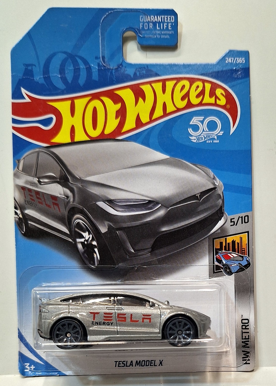Hot Wheels Silver Tesla Model X 247/365 – Package Issues