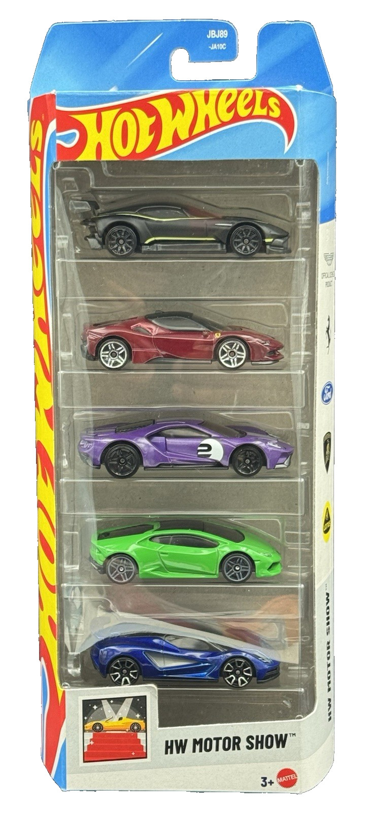 Hot Wheels 2025 HW Motor Show 5 Pack Aston Martin*Ferrari*Ford Lamborghini Lotus