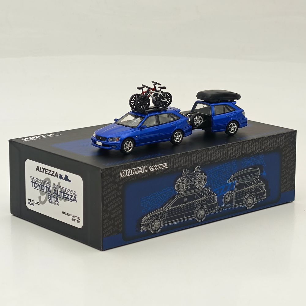 MORTAL 1:64 Scale Gita Elixir Trailer Set Diecast Car Models Blue