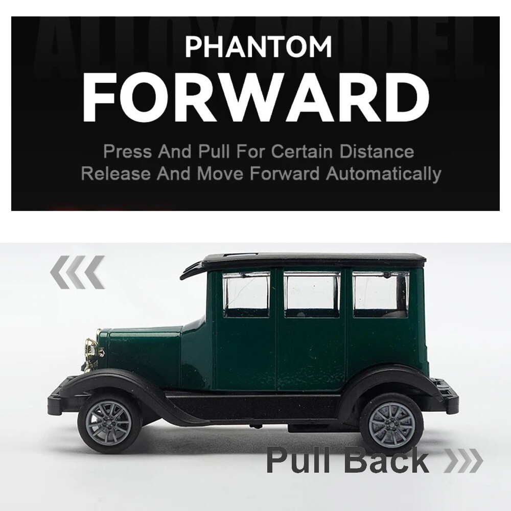 1:43 Diecast Ford A 1930 Model Vintage Pull Back Car Miniature Classic Gift