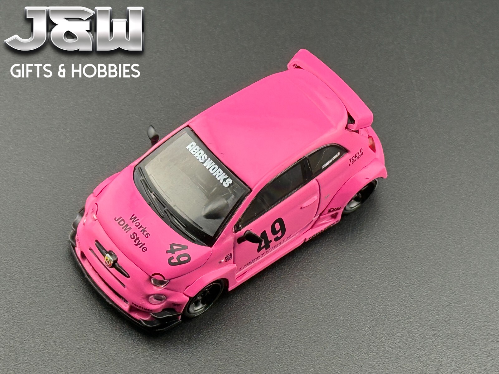 Mini GT ABARTH 595 LB-WORKS x Abas Works Pink #851 1/64