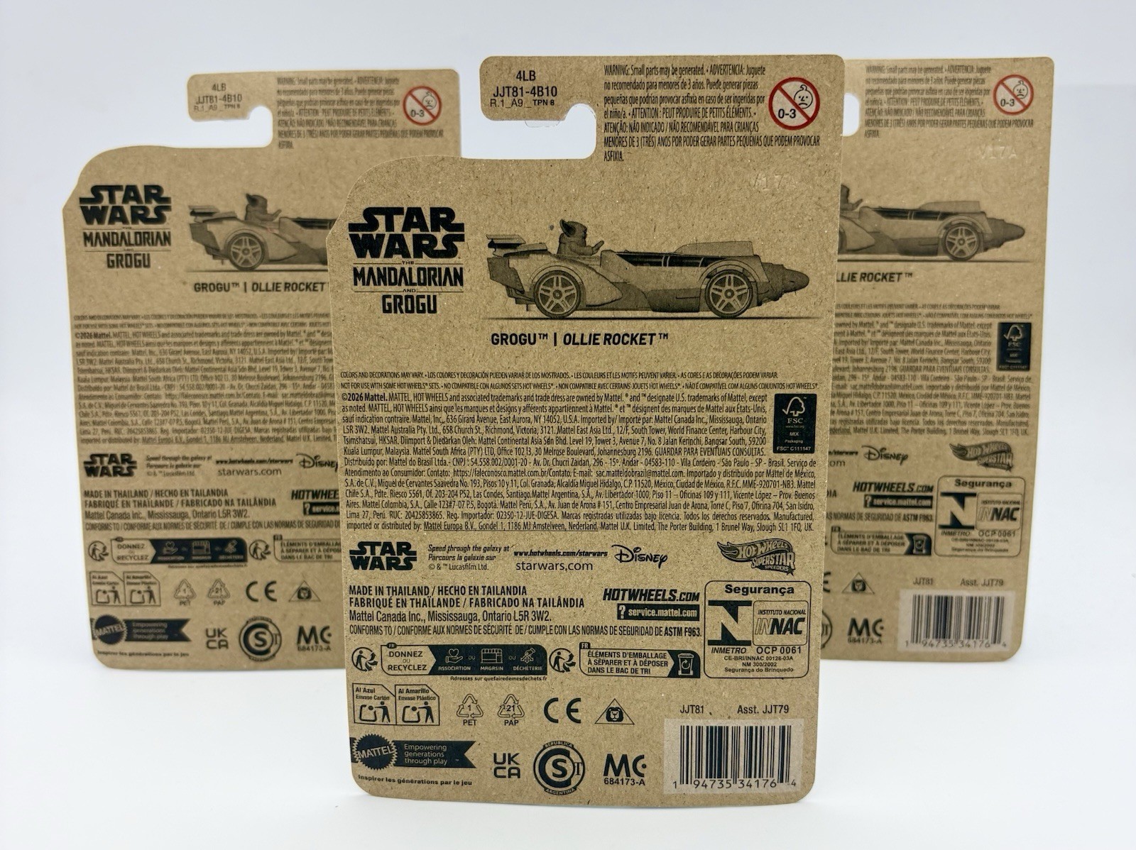 Hot Wheels Superstar Speeders Star Wars Mandalorian Grogu Ollie Rocket W/Cases