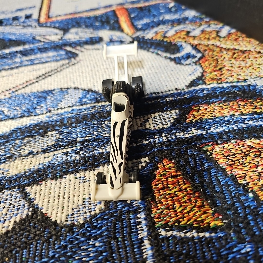 1993 Hot Wheels Mattel Zebra Striped Dragster Top Fuel Drag Racer Diecast Car