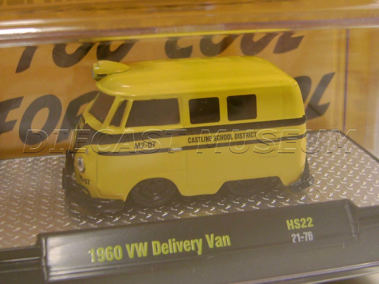 1960 ’60 VW SHORT DELIVERY VAN SCHOOL BUS M2 MACHINES DIECAST 2022