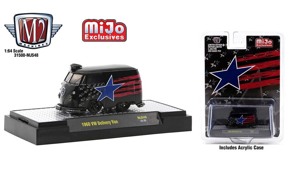 M2 Machines 1:64 1:64 1960 Volkswagen Delivery Stars and Stripes 31500-MJS48