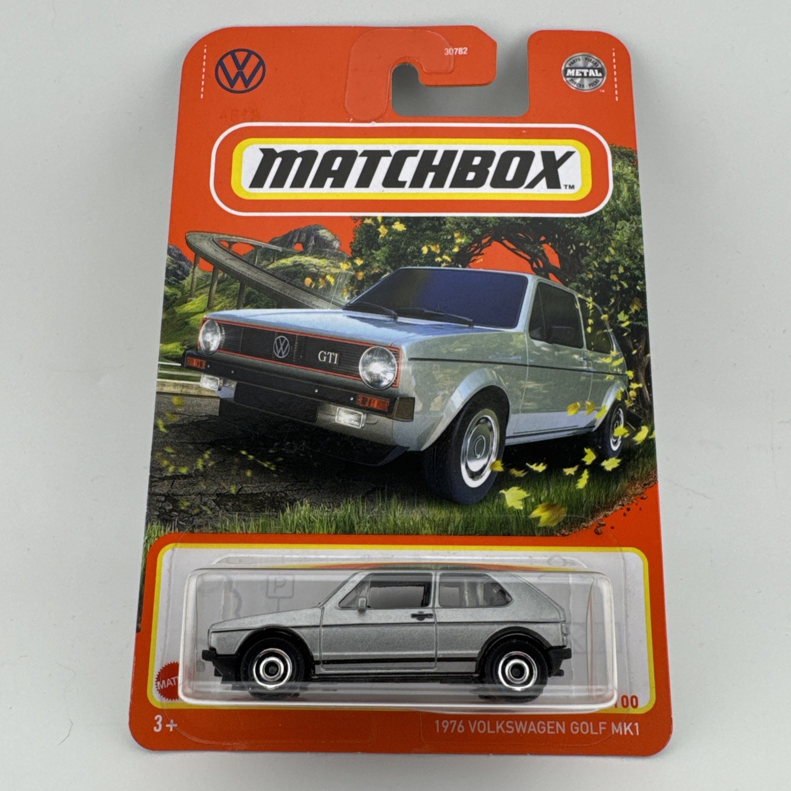 2022 Matchbox #25 1976 Volkswagen Golf MK1 DIAMOND SILVER | w/ SKATEBOARDS | FSC