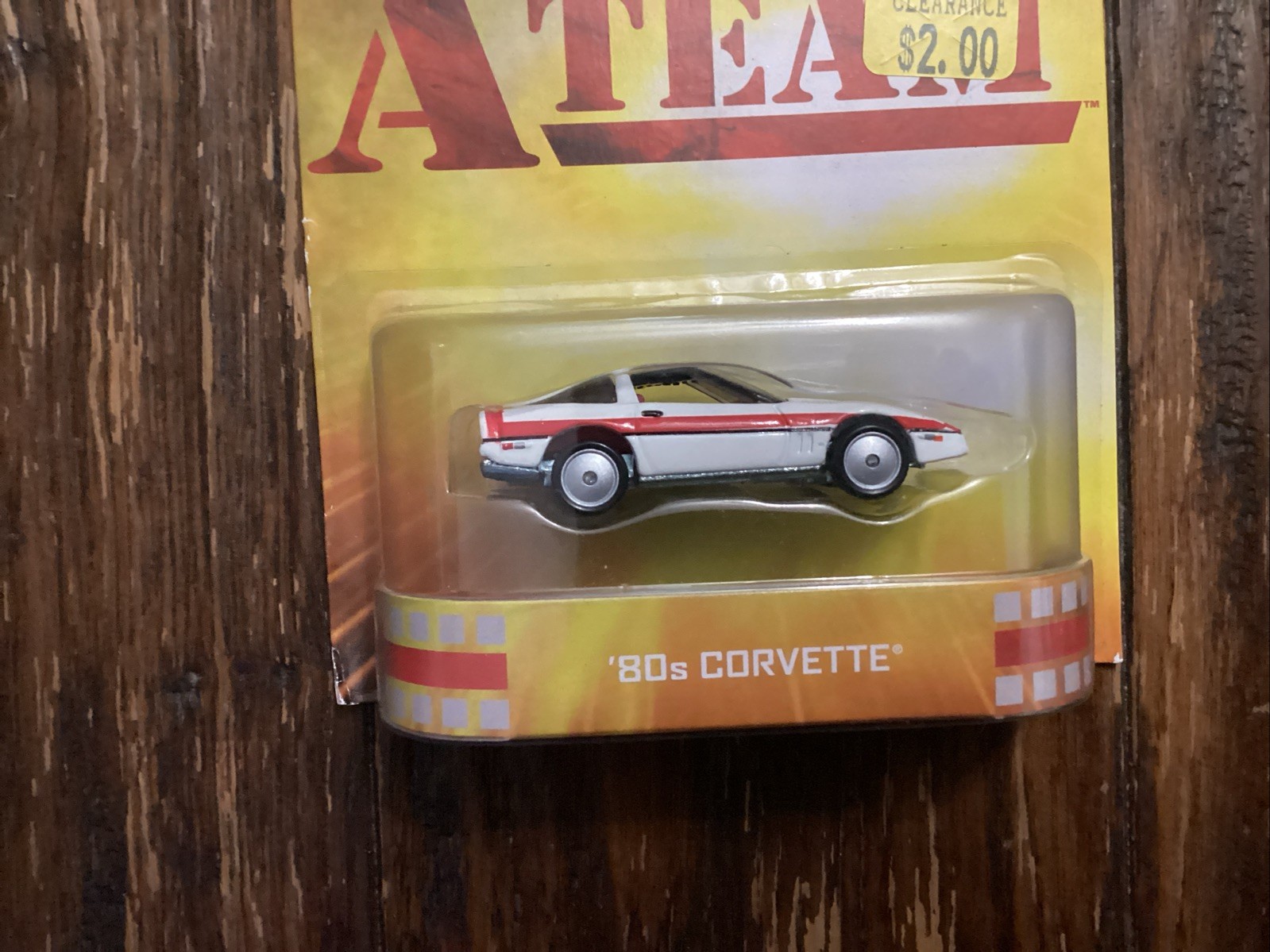 1/64 HOT WHEELS REAL RIDERS A-TEAM 1980’S CHEVROLET CORVETTE WHITE