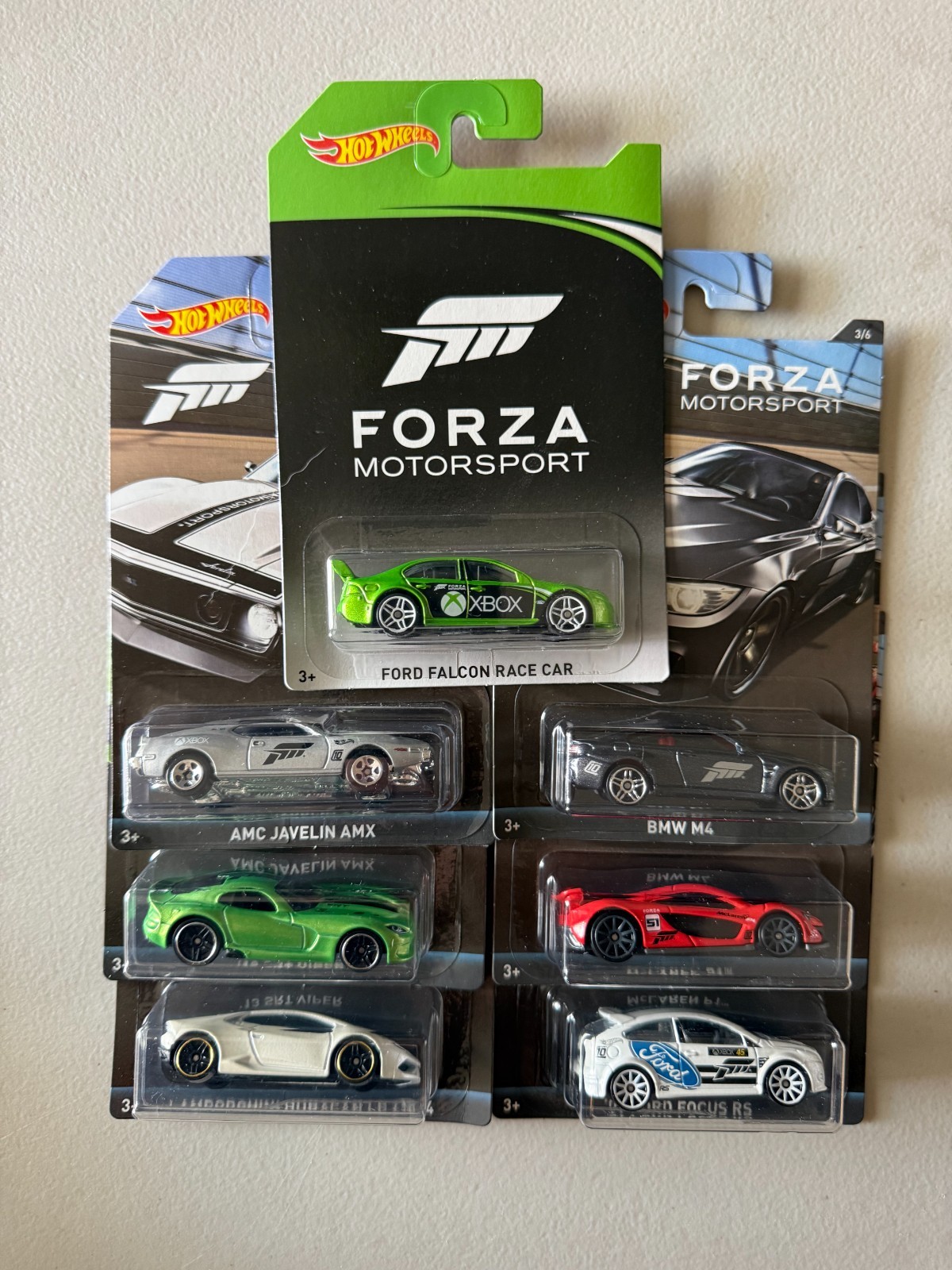 Hot Wheels 2017 Forza Motorsport Compete Set of 6 PLUS Ford Falcon Chase BA9
