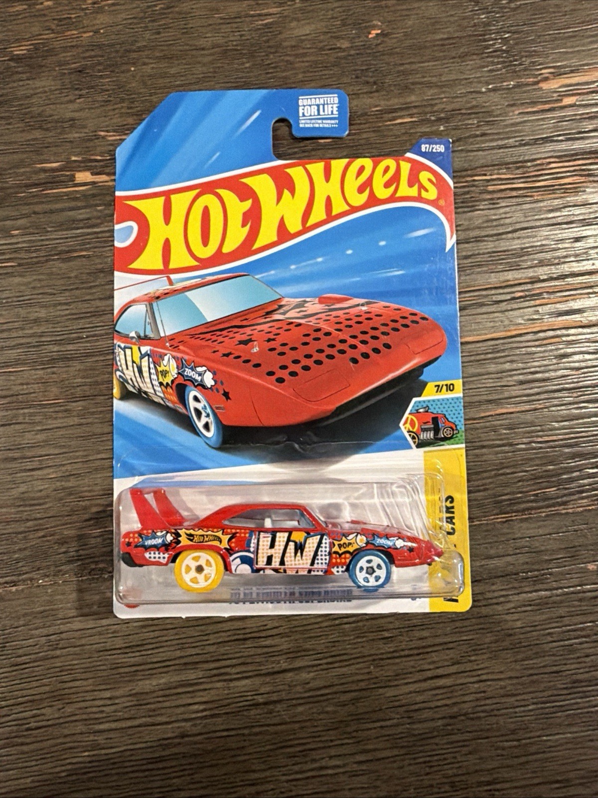 Hot Wheels Plymouth Superbird 1970 HW Art Cars Red Multicolor 1:64 Diecast Car