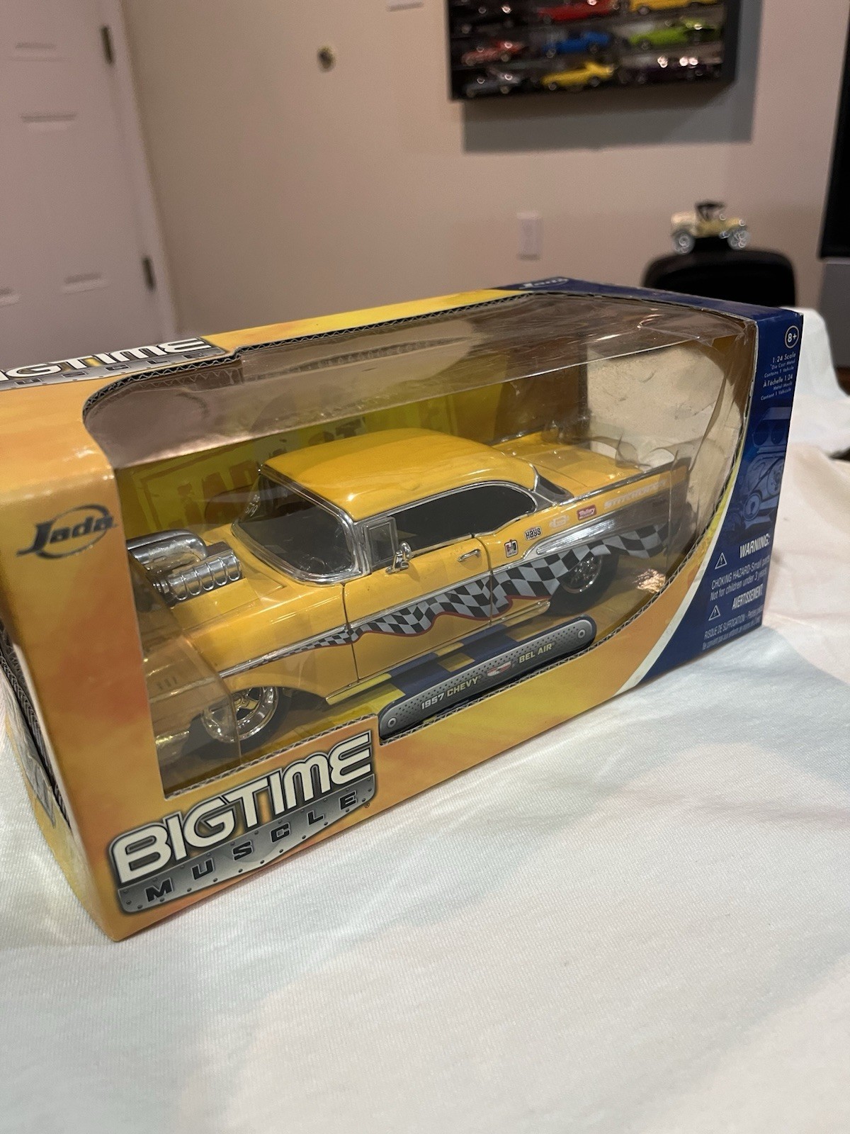 1:24 Jada 1957 Chevy Belair Yellow With Blower New In Box
