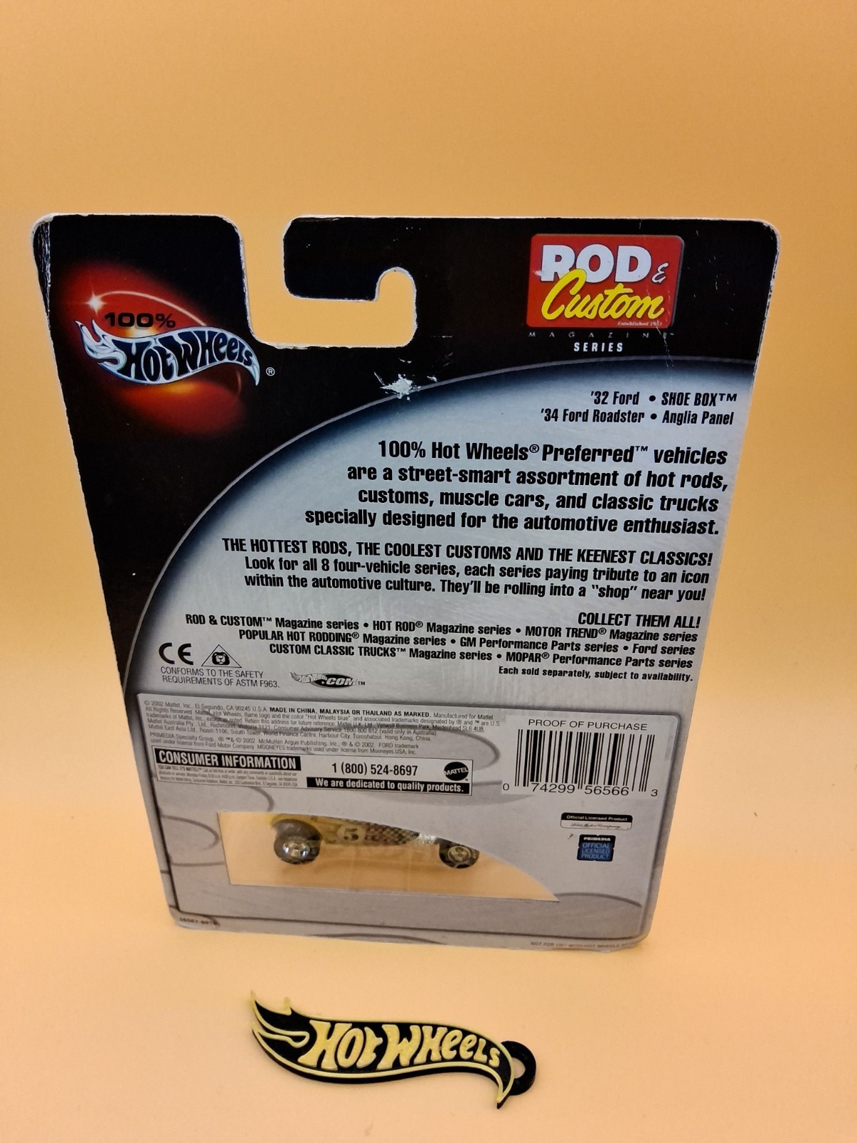 Hot Wheels 100% Hot Wheels Rod & Custom ’32 Ford yellow 2002 🔥53