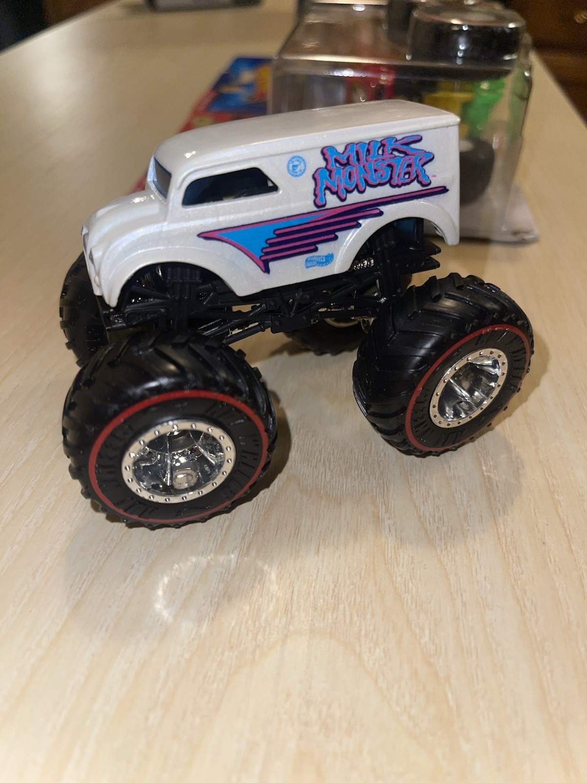 HOT WHEELS MONSTER TRUCK CHASE REDLINE LOT NIGHT SHIFTER MILK MONSTER WILL TRASH