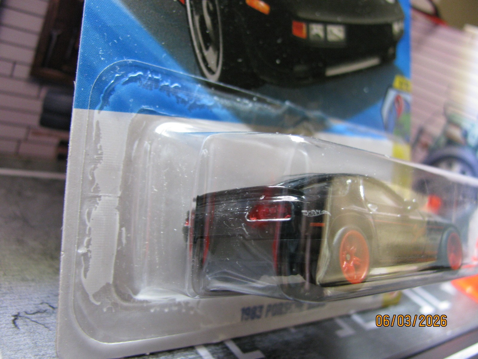 2026 Hot Wheels Black 1983 Porsche 928s HW Euro, w/Real Riders Wheel Swap