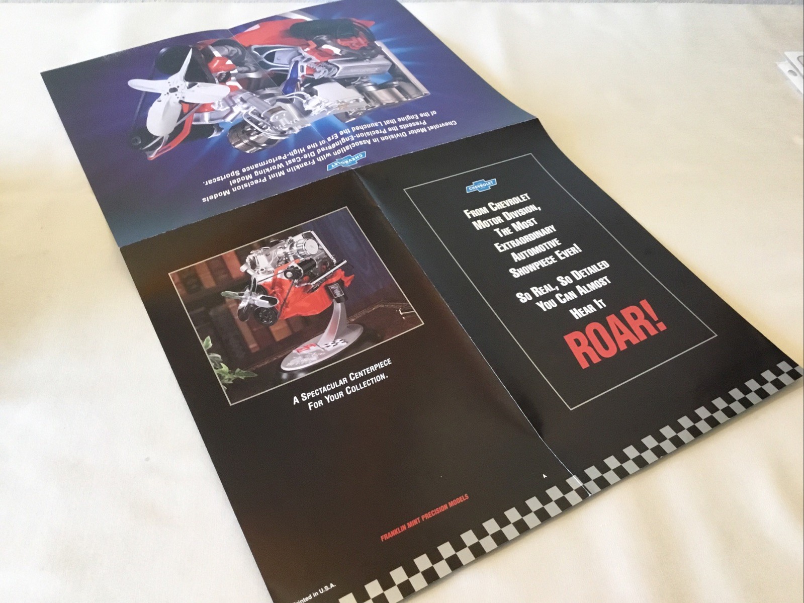 Franklin Mint Fuel Injected Corvette 283 Engine Brochure Paperwork Only 1:24