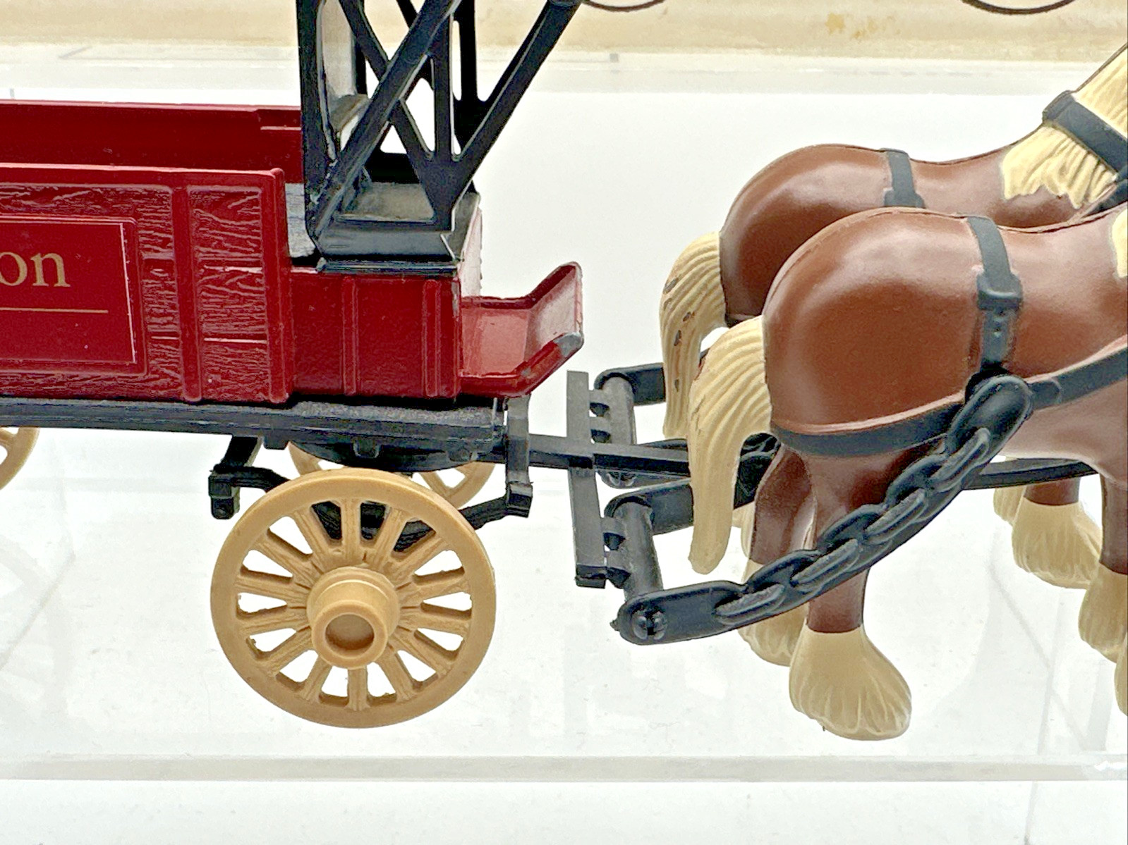 Ertl Die Cast Metal Gray and Barton Horse and Plastic Wagon Toy Delivery W/Box