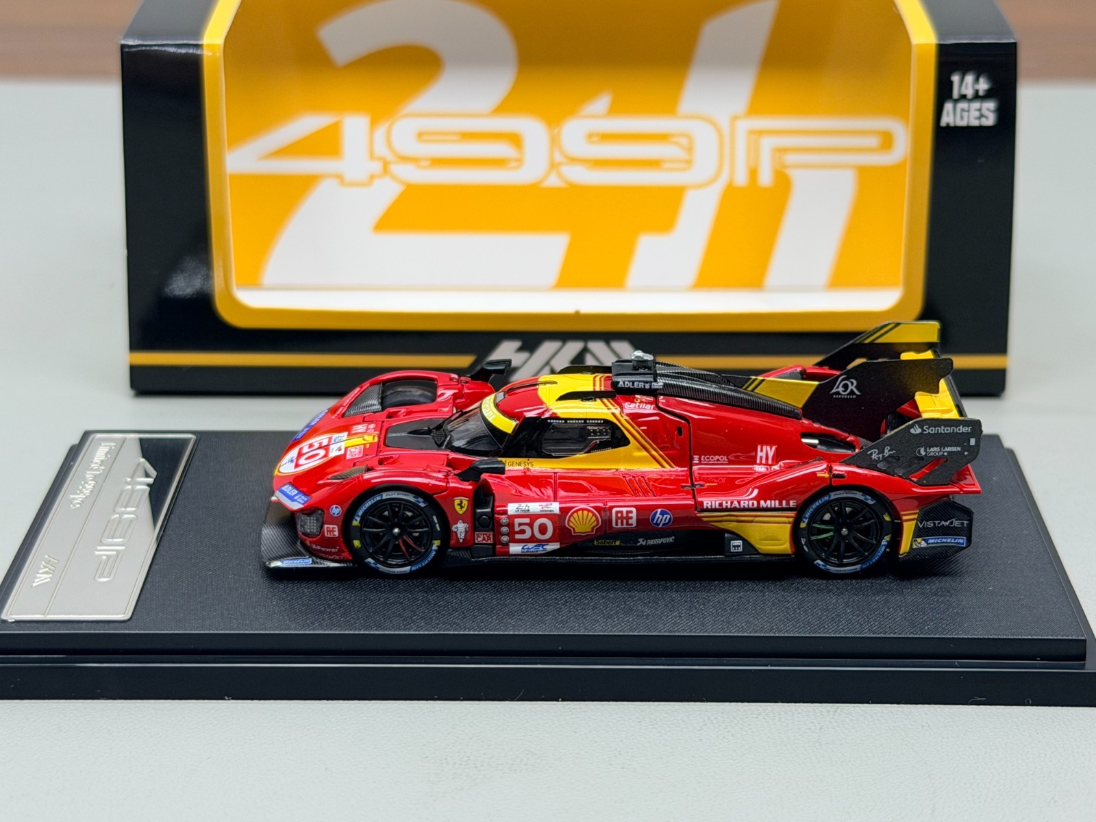 HKM 1/64 Ferrari 499P Hypercar Le Mans Alloy Car Model