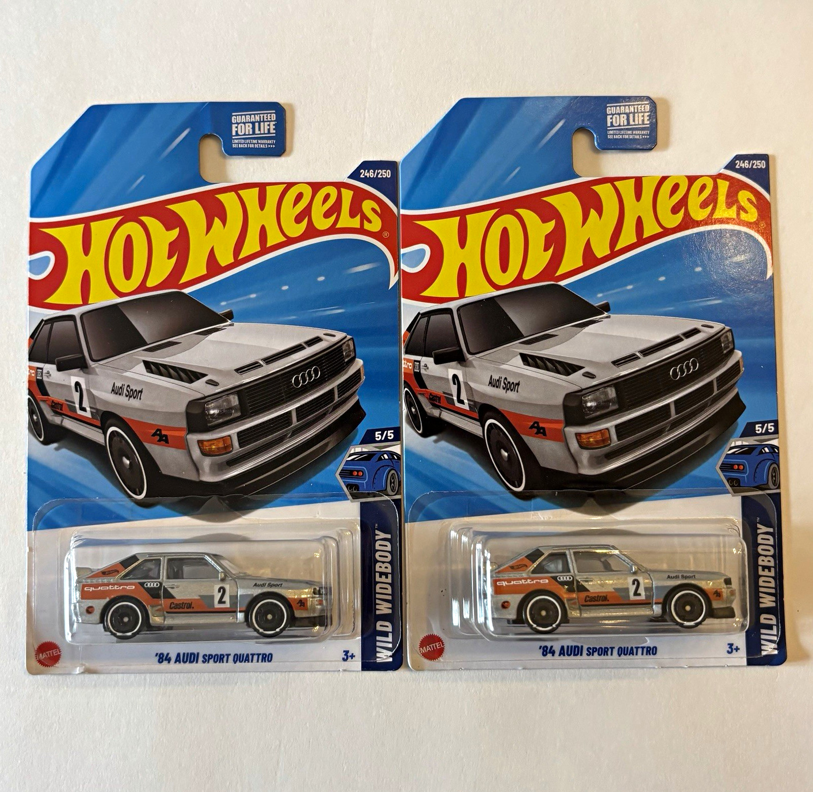 Hot Wheels Wild Widebody ’84 Audi Sport Quattro 1:64 treasure hunt lot of 2