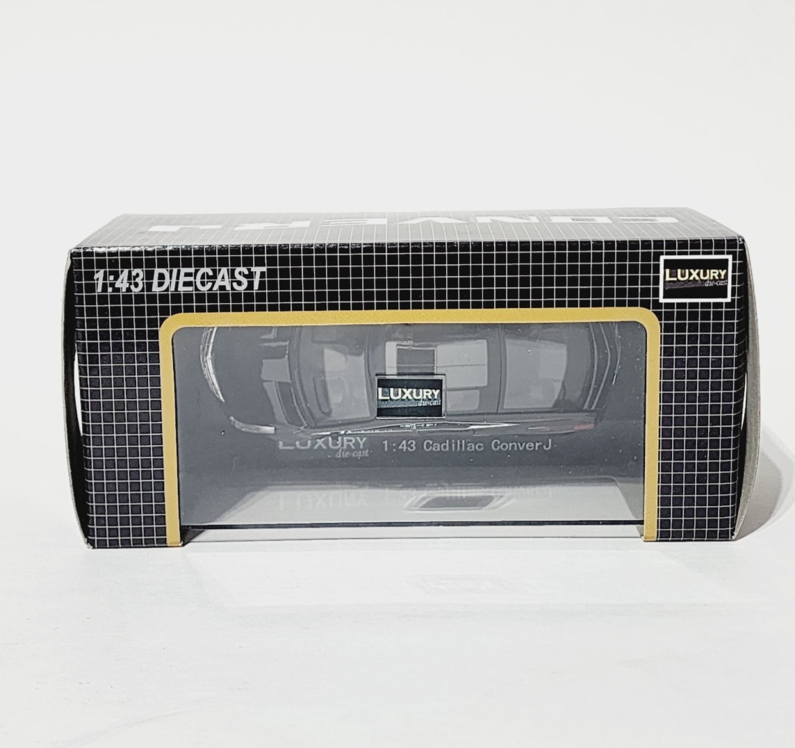 NEW Luxury Diecast Car Cadillac Conver J Black 1:43 2009 LDCV700-BK