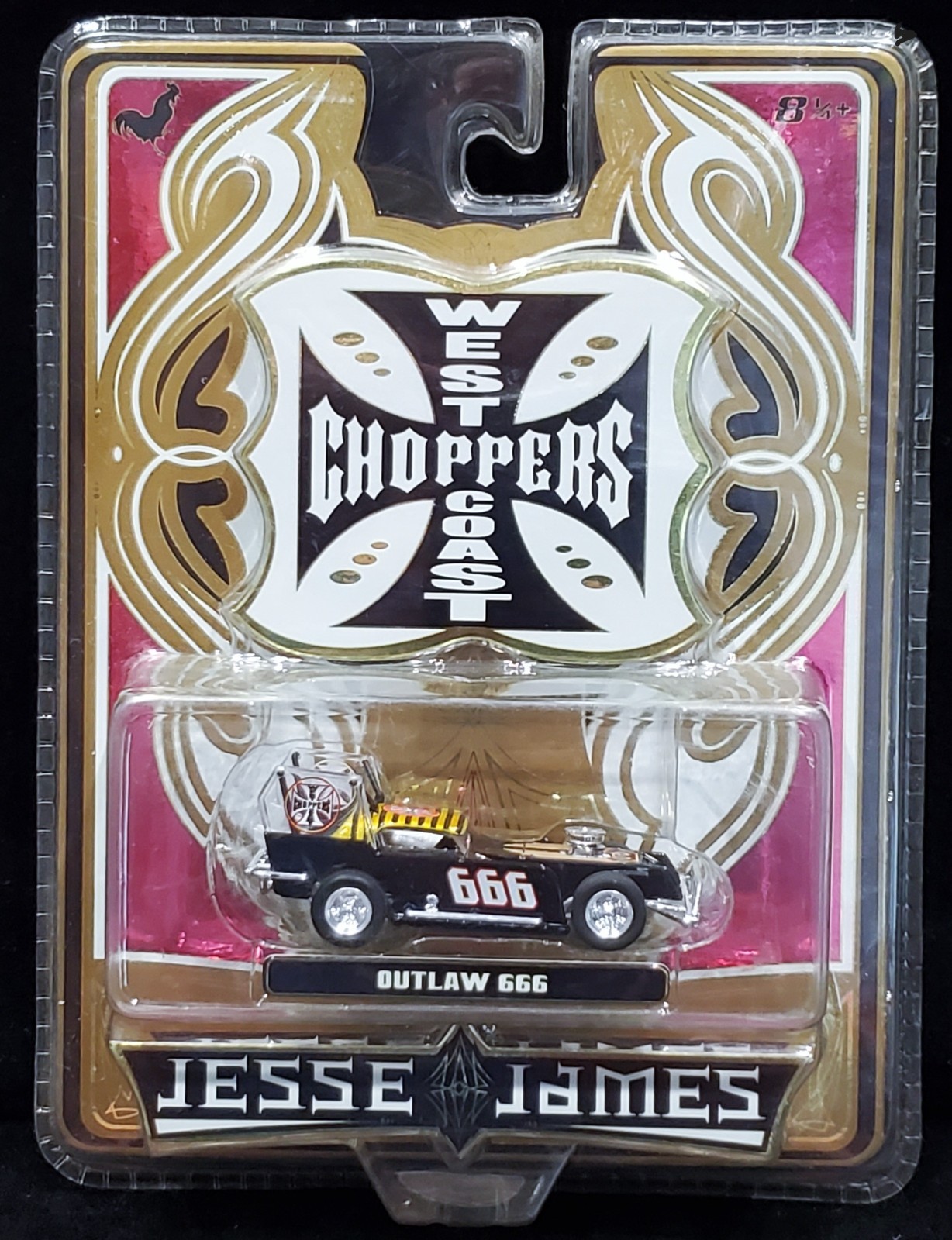 West Coast Choppers Outlaw 666 Jesse James Hot Rod Rat Rod Collectible Car Black