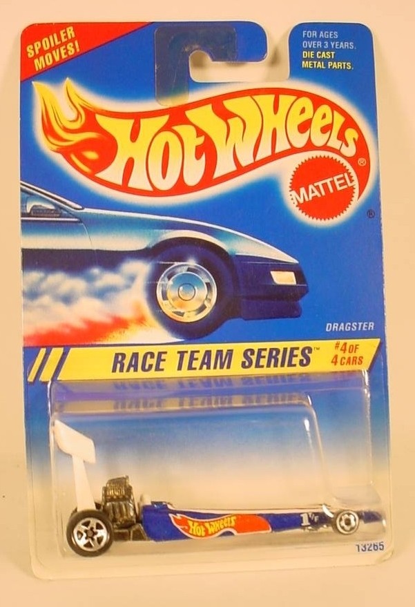 HOT WHEELS RACE TEAM SERIES DK BLUE DRAGSTER W/ 5SP # 278