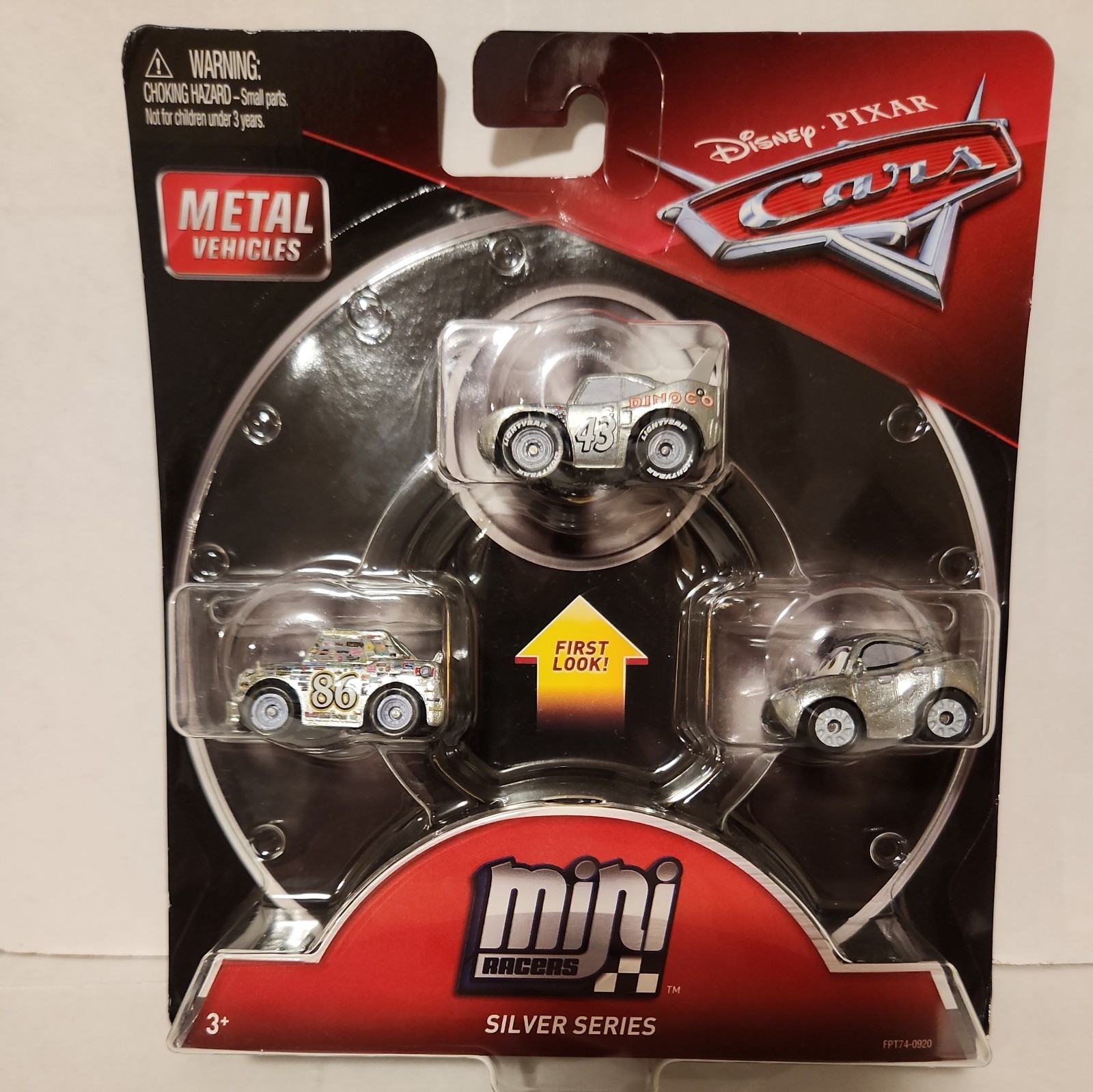 SILVER SERIES Pixar Cars MINI RACERS 3pk The King Chick Hicks Natalie FPT74-New!