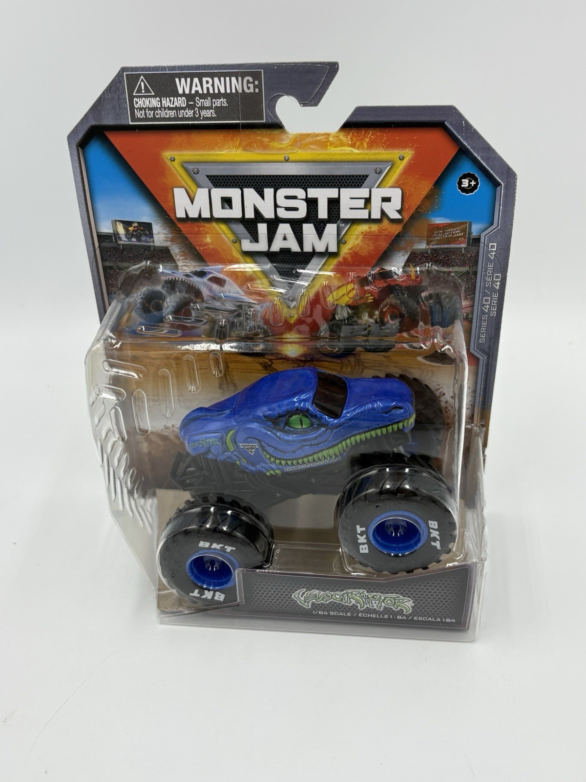 New Design Monster Jam Megalodon with clear blue tires 1:64 Scale