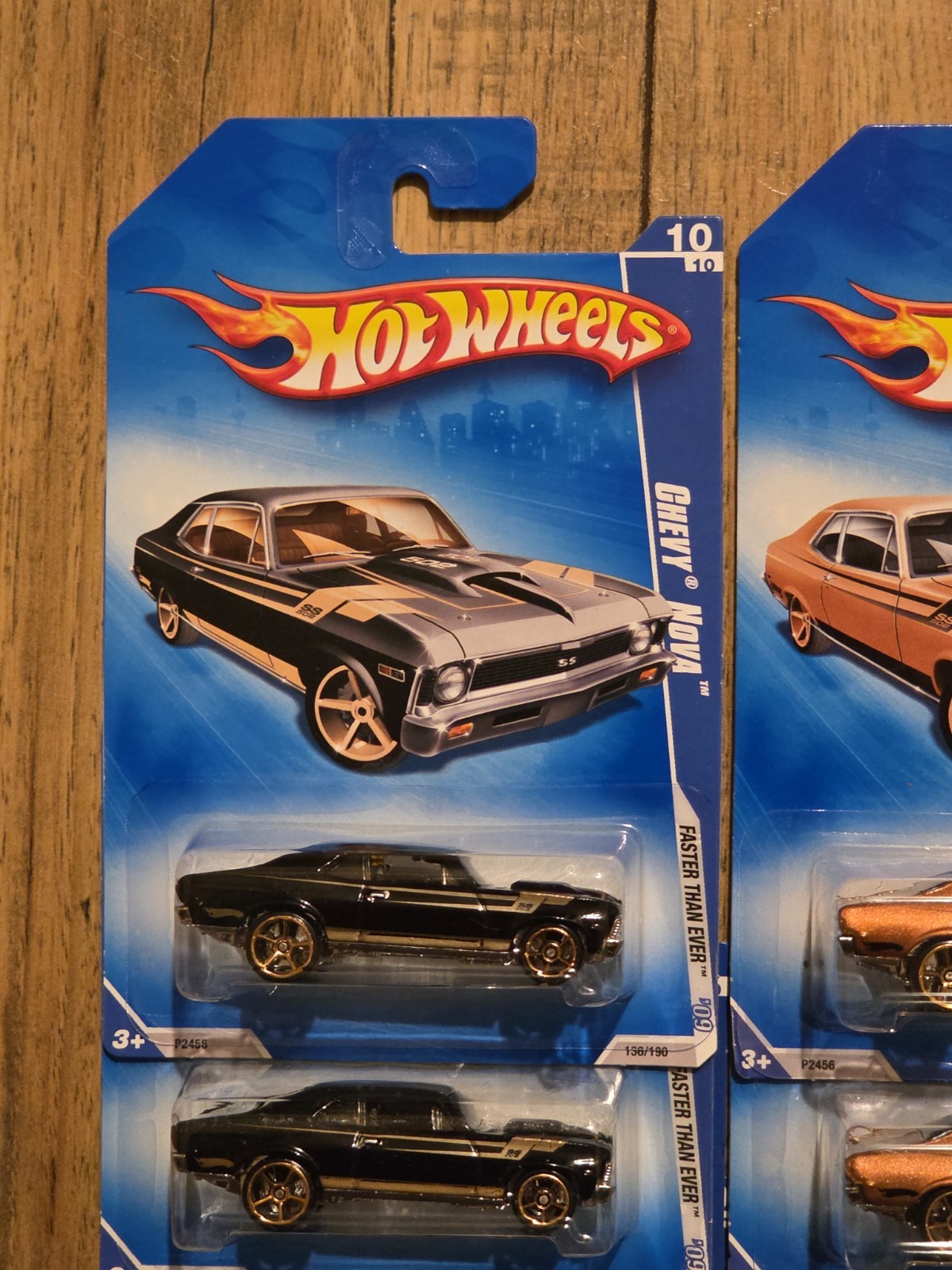 2009 Hot Wheels Lot Of 10 Chevy Nova Faster Than Ever Black & Copper