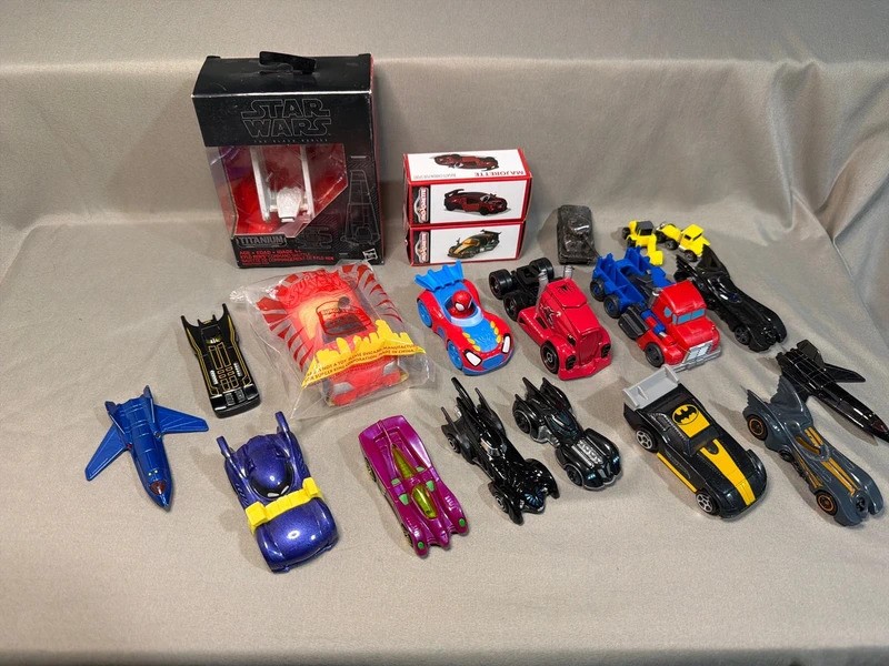 Random lot of Batman, Spiderman, Star Wars Cars