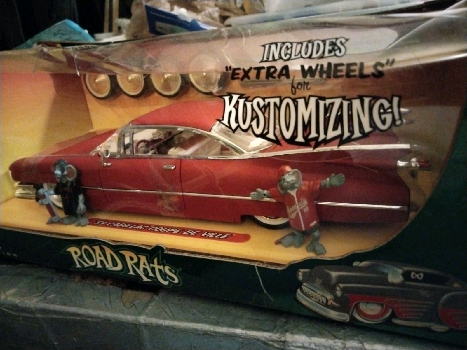 JADA ROAD RATS 1:24 (Customized) “1959 CADILLAC COUPE DE VILLE” RARE! Hood Rats