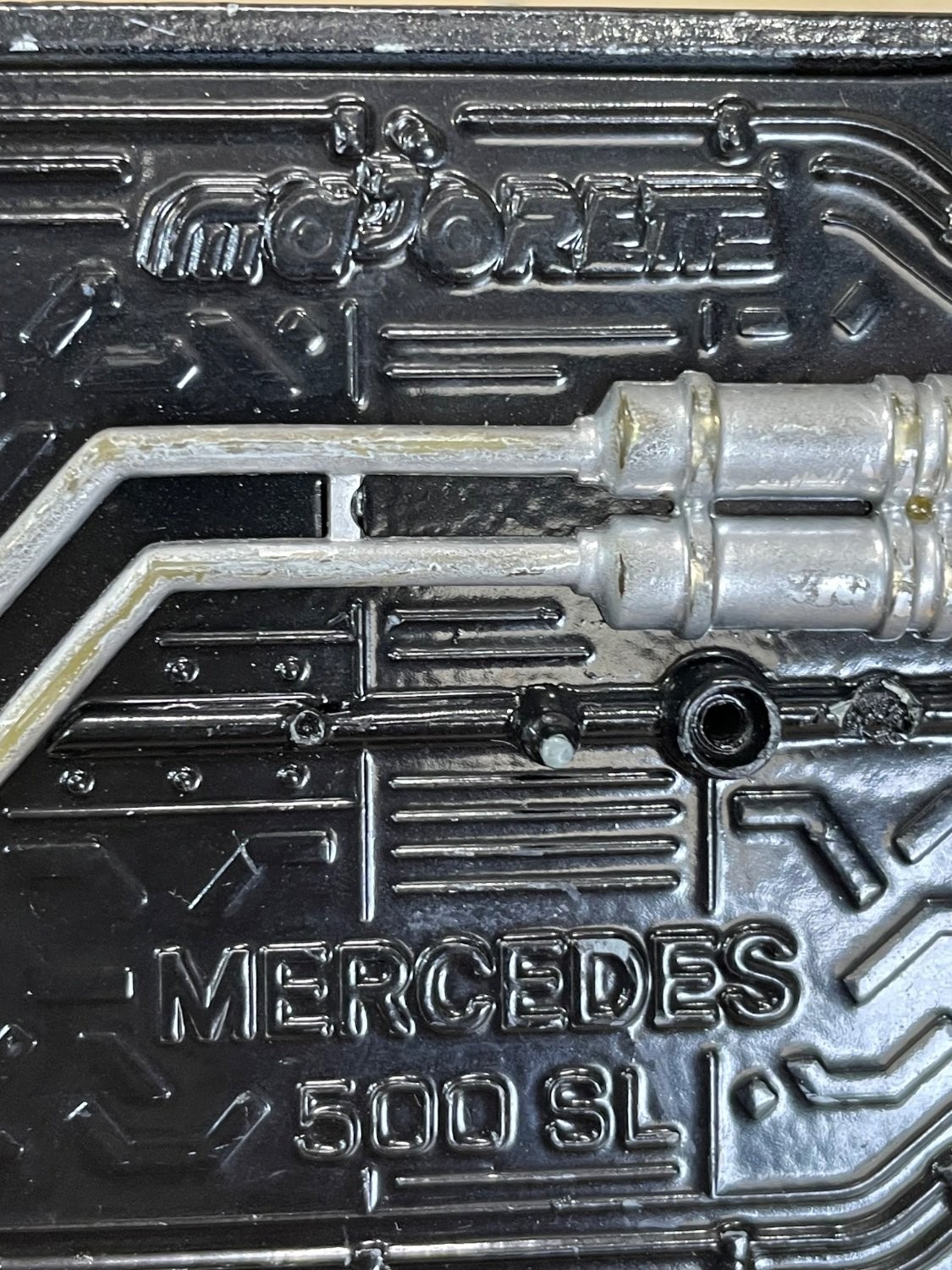 RARE Majorette 500 SL Diecast Model Car 1/24 Scale Silver Mercedes Mercedes-benz