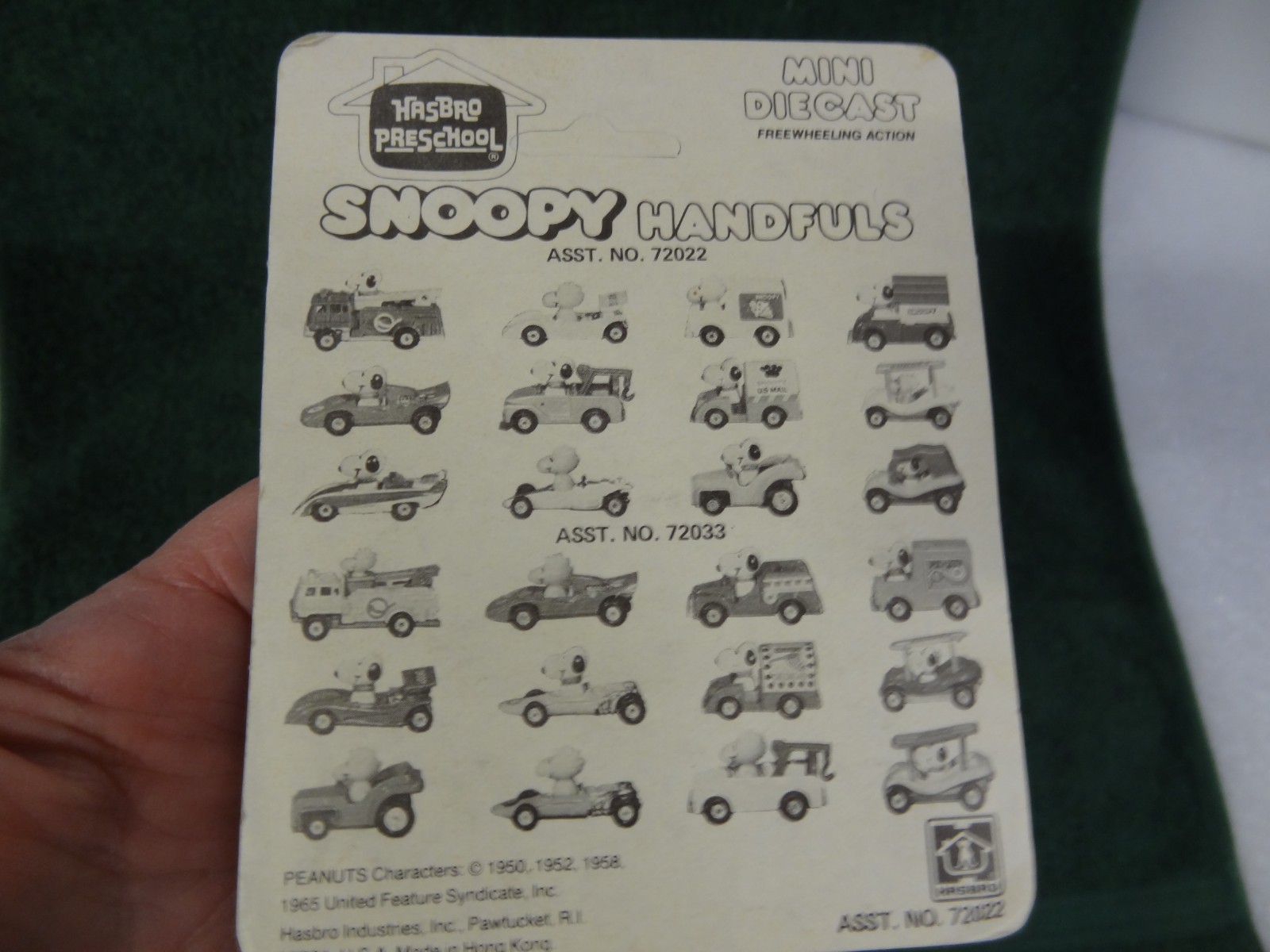 Vintage New NIB HASBRO SNOOPY Handfuls Mini Diecast MAIL TRUCK 1965 Hong Kong