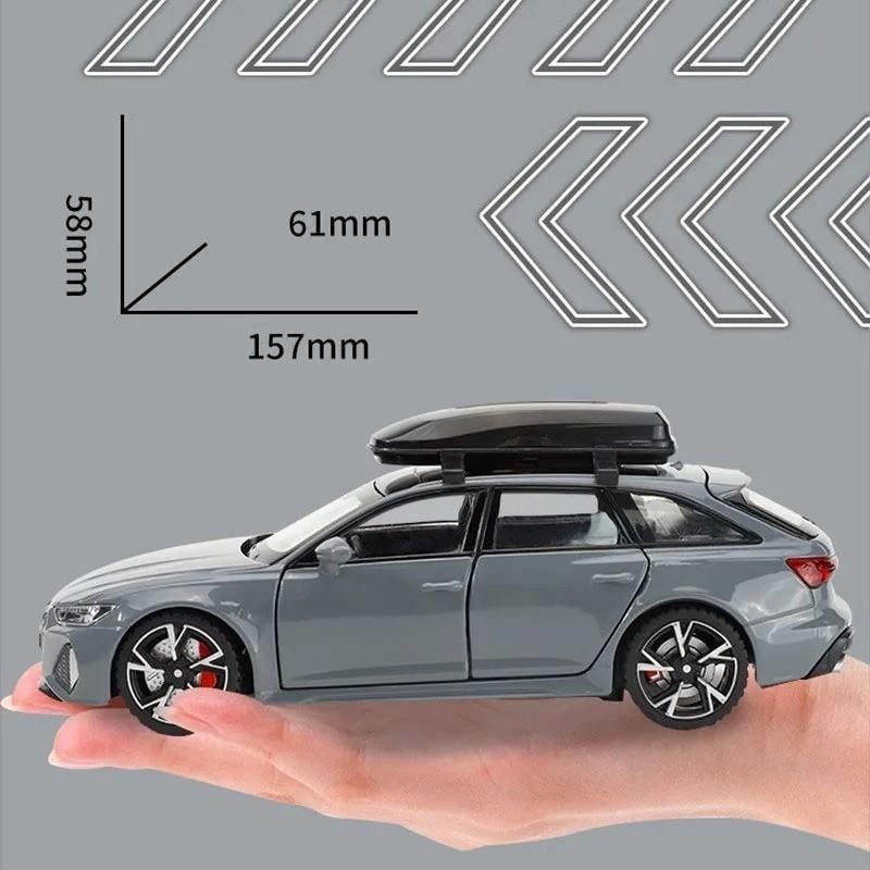 NEW 1:32 Diecast Model for Audi RS6 Avant Vehicle Car Toy Sound & Light Toy Gift