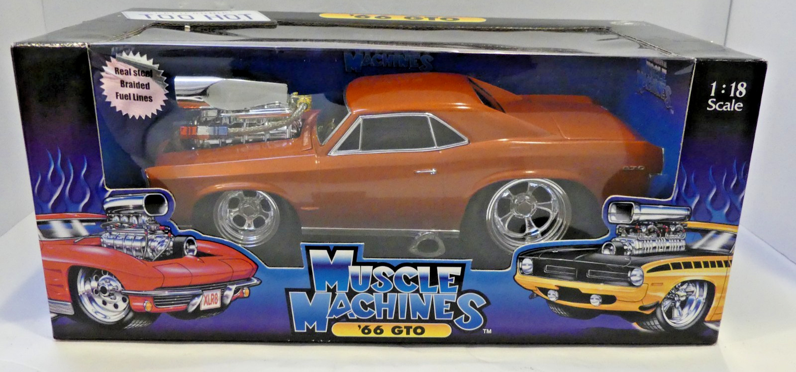 MUSCLE MACHINES BY FUNLINE Too Hot 1966 GTO – BURNT ORANGE 1:18 INCREDIBLE!!!