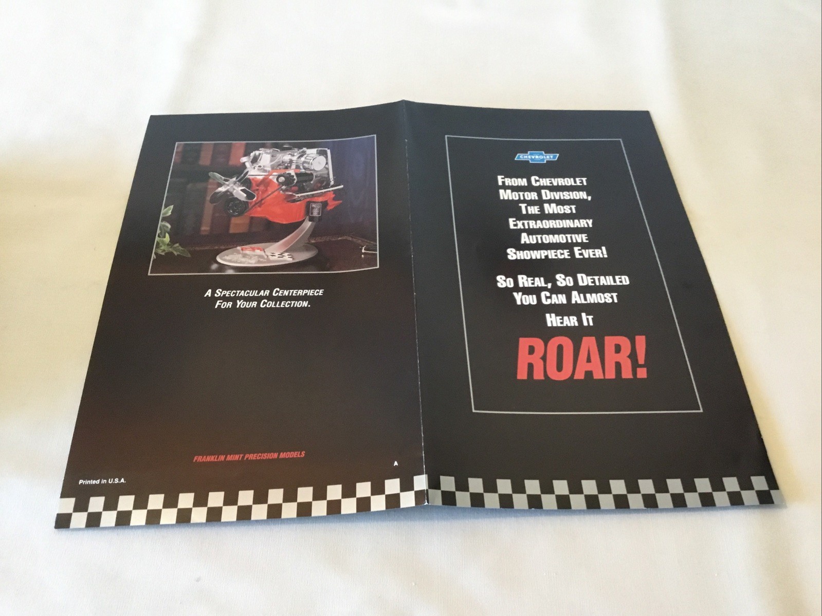 Franklin Mint Fuel Injected Corvette 283 Engine Brochure Paperwork Only 1:24